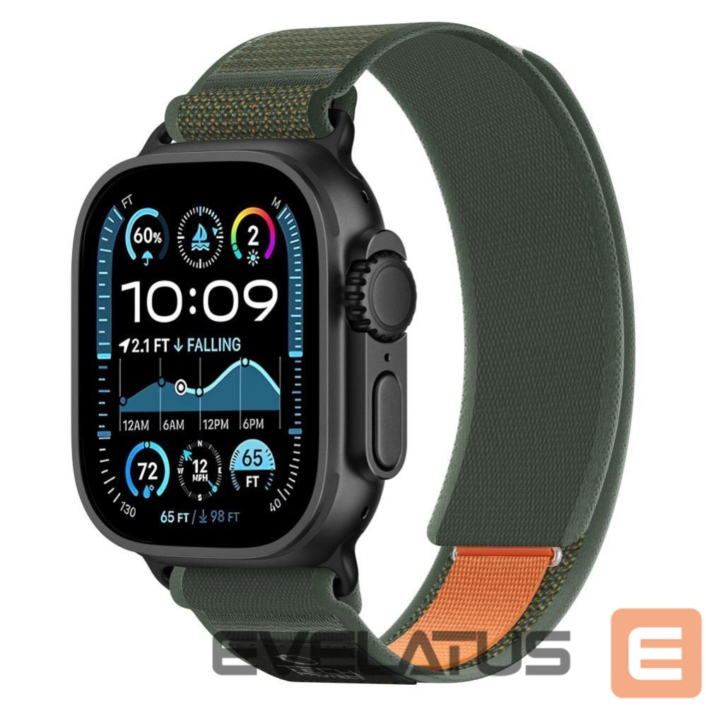 Другие товары Tech-Protect Tech-Protect Nylon Elite Strap for Apple Watch 44/45/46/49 mm - Green/Orange