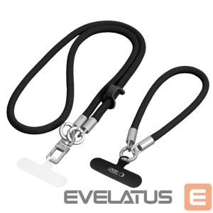 Другие товары Tech-Protect  Tech-Protect C10S Rope Phone Lanyard - Black and Titanium 