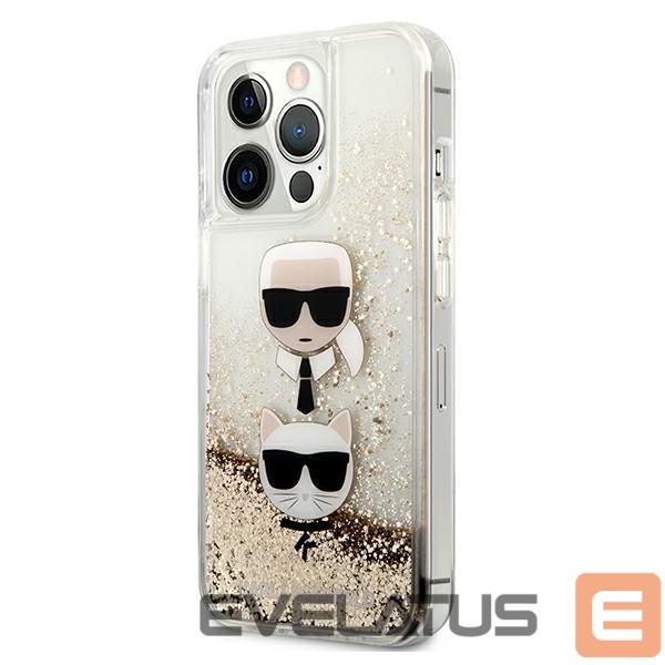 Другие товары Karl Lagerfeld Karl Lagerfeld Liquid Glitter Karl&Choupette Head Case for iPhone 13 Pro Max 6.7" - Gold