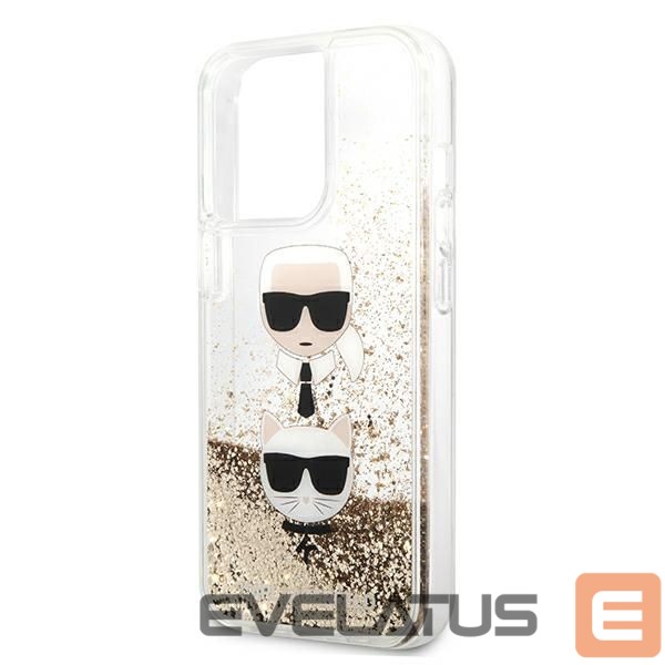 Другие товары Karl Lagerfeld Karl Lagerfeld Liquid Glitter Karl&Choupette Head Case for iPhone 13 Pro Max 6.7" - Gold