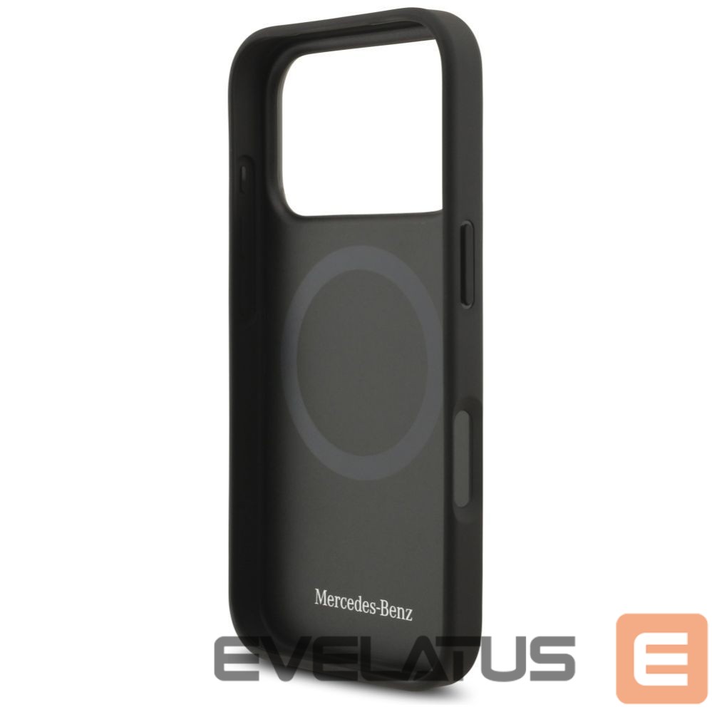 Другие товары Mercedes-Benz Mercedes Leather Large Laurel Leave MagSafe Case for iPhone 17 Pro - Black and Gray