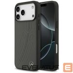 Другие товары Mercedes-Benz  Mercedes Leather Large Laurel Leave MagSafe Case for iPhone 17 Pro Max - Black and Gray 