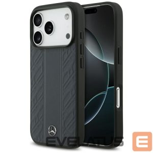 Другие товары Mercedes-Benz  Mercedes Leather Laurel Leaves Stripes MagSafe Case for iPhone 17 Pro - Blue 