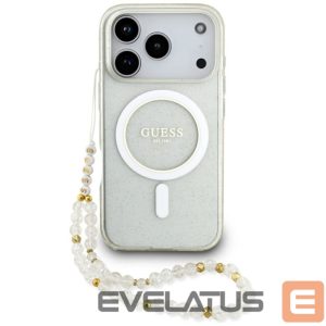 Другие товары Guess  Guess IML Glitter Pearl Strap MagSafe Case for iPhone 17 Pro - Transparent 