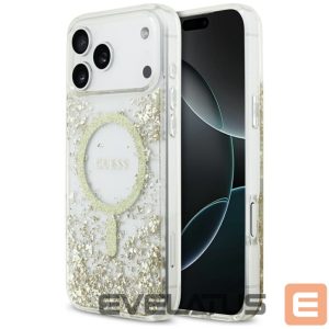 Другие товары Guess  Guess Resin Bottom Glitter MagSafe Case for iPhone 17 Pro Max - Gold 