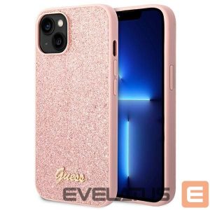 Чехол на заднюю панель Guess  Guess GUHCP14MHGGSHP iPhone 14 Plus 6,7" różowy/pink hard case Glitter Script 