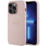 Чехол на заднюю панель Guess  Guess GUHMP14LPSAHMCP case for iPhone 14 Pro - pink Saffiano MagSafe 
