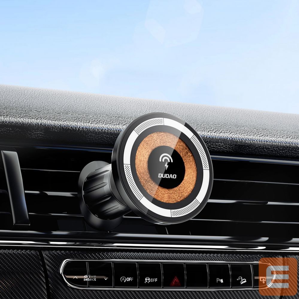 Авто держатель Dudao Magnetic holder with MagSafe inductive charger for 15W Dudao F12MAX ventilation grille - black