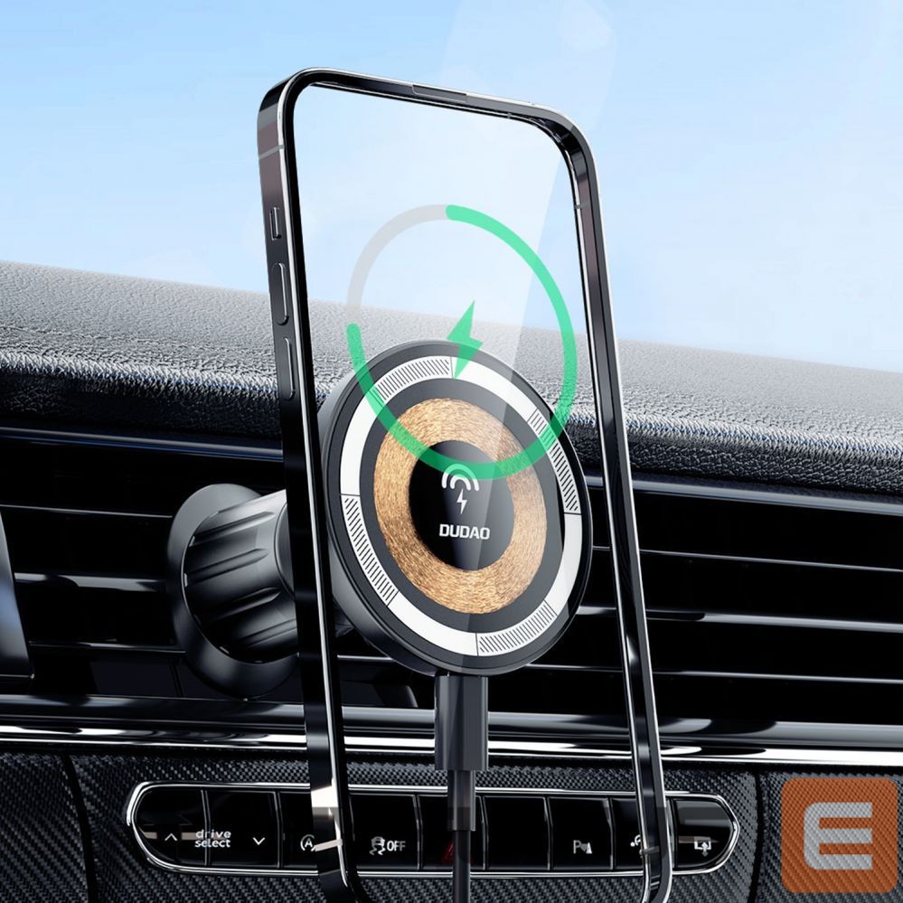 Авто держатель Dudao Magnetic holder with MagSafe inductive charger for 15W Dudao F12MAX ventilation grille - black