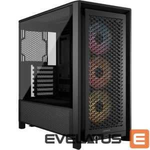 Корпус для компьютера Corsair  PC Case | Frame 4000D RS ARGB Modular | Black | Mid-Tower | Power supply included No 
