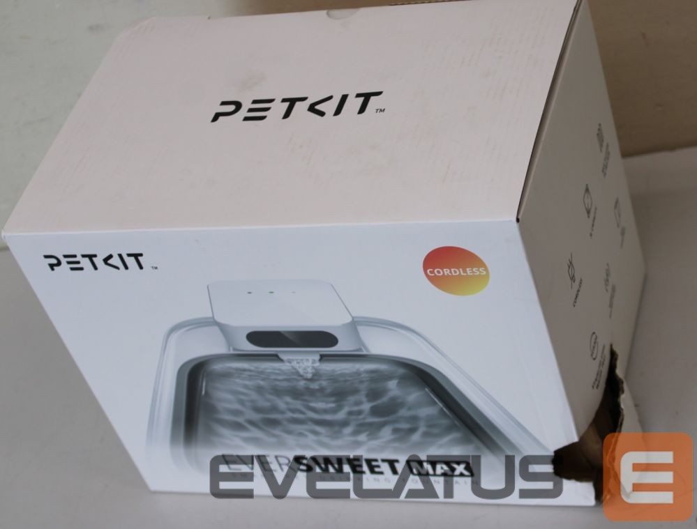 Для домашнего скота PETKIT SALE OUT. P4115 Eversweet Max (CT-W3) | Drinking Fountain | Eversweet Max | Capacity 3 L | Material Food-grade ABS | White | DAMAGED PACKAGING | 22 month(s)