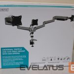 Кронштейн для телевизора Digitus  SALE OUT.  Triple monitor mount, 3x 27", 3x 6 kg |  Desk Mount | Triple Monitor Gas Spring Mount DA-90363 | Adjustable Height, Tilt, Swivel | 15-27 " | Maximum weight (capacity) 3x6 kg | DAMAGED PACKAGING | Silver 