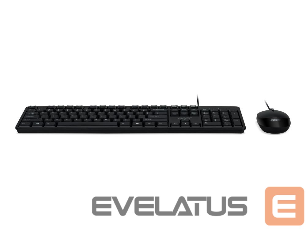 Компьютерная клавиатура Acer Combo 100, AKW900 + AMW920 | Keyboard and Mouse Set | Wired | Mouse included | US International | Black | Retail Pack