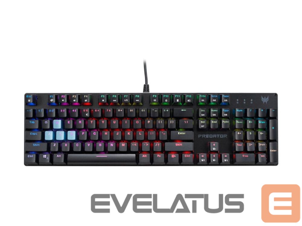 Компьютерная клавиатура Acer Predator Aethon 303 | Keyboard | Wired | US | Kailh Blue | Black | Retail Pack