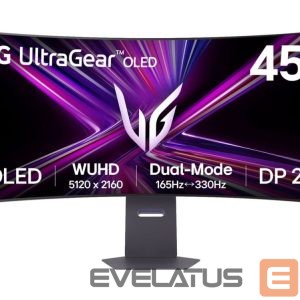Монитор LG  45GX950A-B UltraGear  45" OLED WUHD Curved 5120x2160/21:9/0.03ms/275cd/m2/DisplayPort HDMI Headphone Out | 
