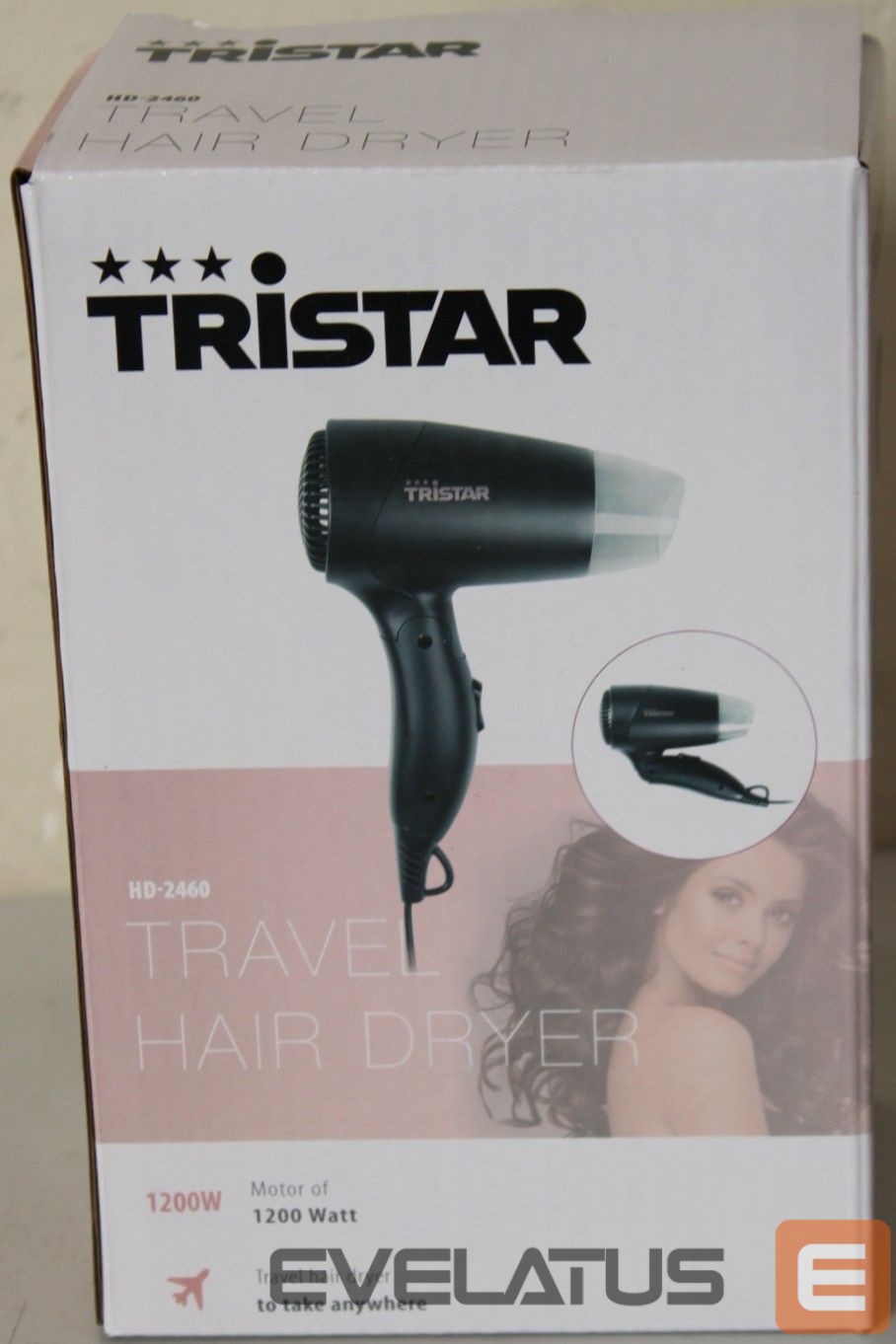 Здравоохранение Tristar SALE OUT. HD-2460 | Travel Hair Dryer | HD-2460 | 1200 W | Number of temperature settings 2 | Black | DAMAGED PACKAGING | Warranty 24 month(s)