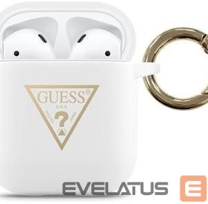 Чехол для наушников Guess Apple AirPods Triangle Silicone Case White