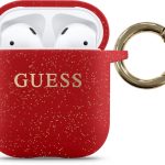 Чехол для наушников Guess  Airpods Pro Glitter Silicone Case Red
