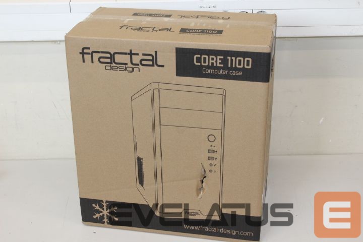 Корпус для компьютера Fractal Design SALE OUT. Core 1100, Black CORE 1100 Black, Micro ATX, DAMAGED PACKAGING, Power supply included No