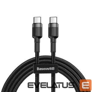 Кабель Baseus  CABLE USB-C TO USB-C 2M/GRAY/BLACK CATKLF-HG1 