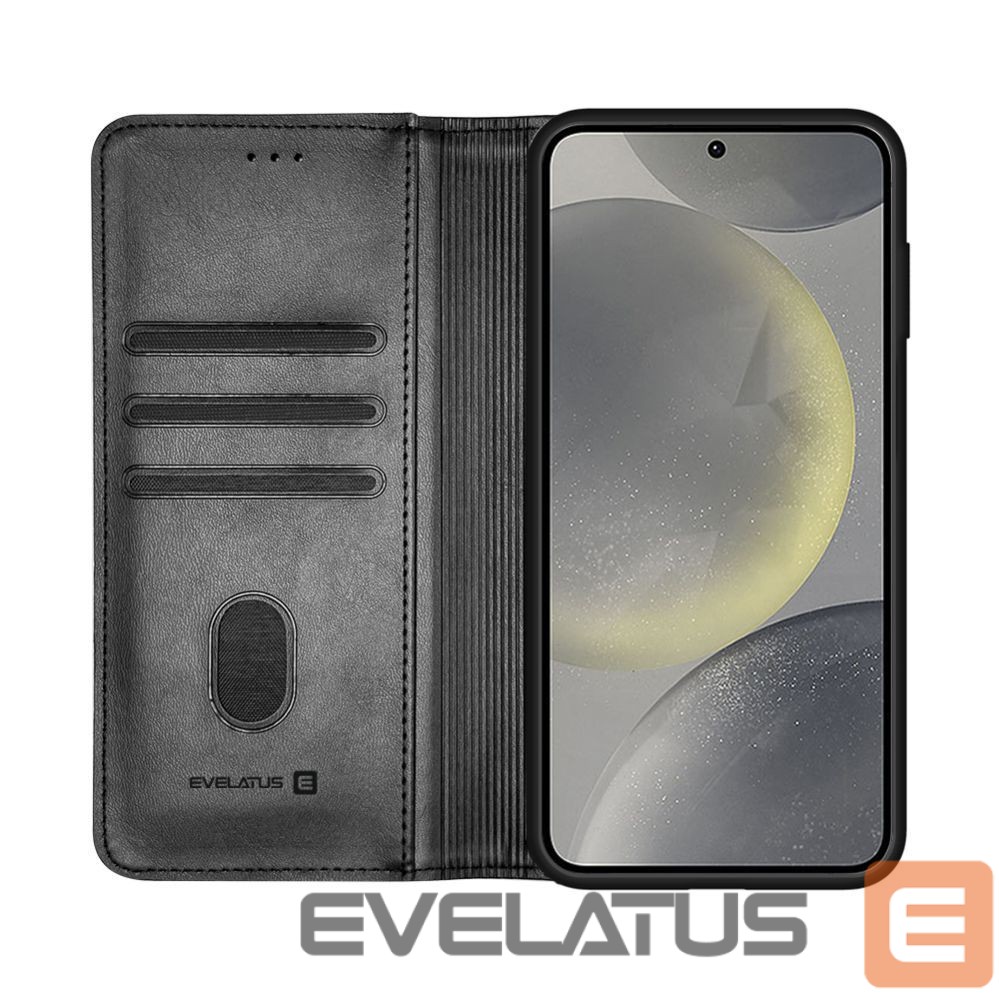 Чехол книжка Evelatus Samsung Galaxy S25 Book Case Folio Black