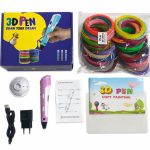 игрушки iLike  3D Pen for Kids, 3D Printing Pen Printer with 150ft PLA Filament Refills, 3-Dimensional Drawing Craft Art Set 5m x 30 Colors Purple
