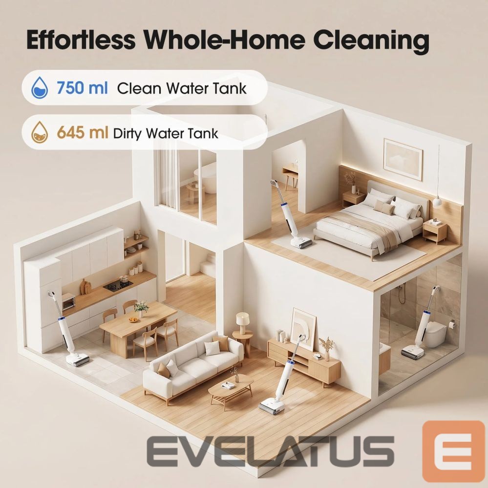 Пылесос Lubluelu T9 Wet & Dry Vacuum with 180° Lay-Flat Reach White