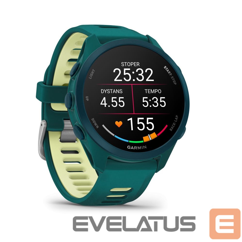 Умные часы Garmin Forerunner 170 Music, Teal Green with Teal Green/Citron Band