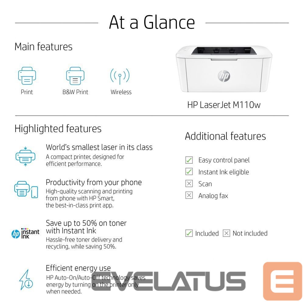 Принтеры HP HP LaserJet M110W Printer