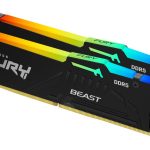 Оперативная память DDR4 Kingston  Fury Beast 16GB DDR5, 6000 MHz, CL30, 288-Pin, DIMM Kit (8GB x 2) 