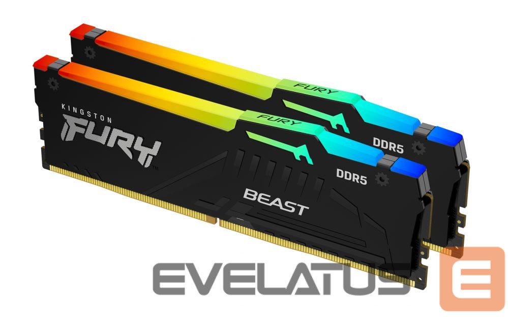 Оперативная память DDR4 Kingston Fury Beast 16GB DDR5, 6000 MHz, CL30, 288-Pin, DIMM Kit (8GB x 2)