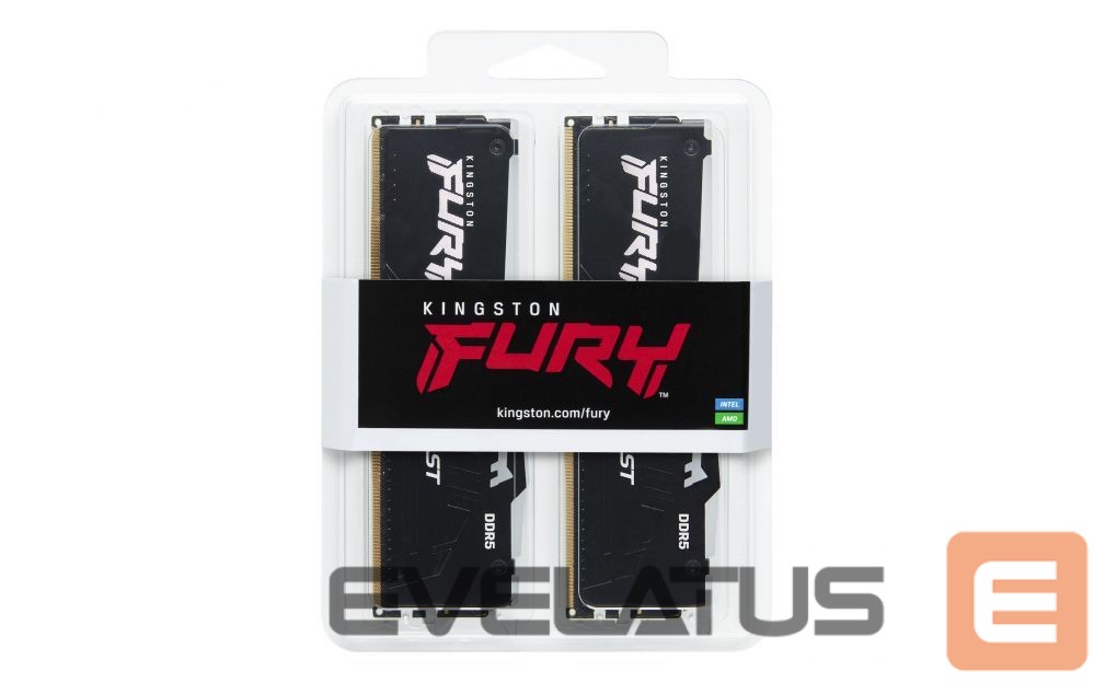 Оперативная память DDR4 Kingston Fury Beast 32GB DDR5, 6400 MHz, CL32, 288-Pin, DIMM Kit (16GB x 2)