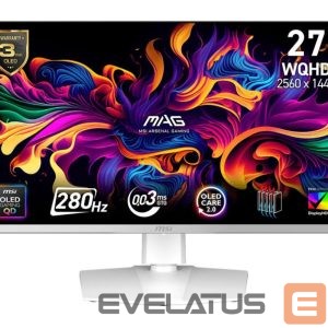 Монитор MSI  Monitor||26.5 "|2560 x 1440 pixels|Wide Quad HD|Native aspect ratio 16:9|QD-OLED|Flat|MAG272QPWQD-OLEDX28 
