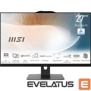 Другой аксессуар для компьютера MSI  Monoblock PC||AM272P 1M|Modern|CPU Intel|Intel Core 7|150U|RAM 16 GB|DDR5-SDRAM|Screen 27 "|1920 x 1080 pixels|Storage 1000 GB|SSDs 1000 GB|Not available|On-board graphics Yes|Intel Graphics|Black|OS Windows 11 Pro|MODERNAM272P1M-845EU 