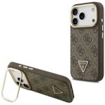 Другие товары Guess  Guess 4G PU Triangle Logo & Stand Camera Magsafe Case for iPhone 17 Pro - Brown 