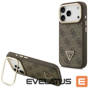 Другие товары Guess  Guess 4G PU Triangle Logo & Stand Camera Magsafe Case for iPhone 17 Pro - Brown 