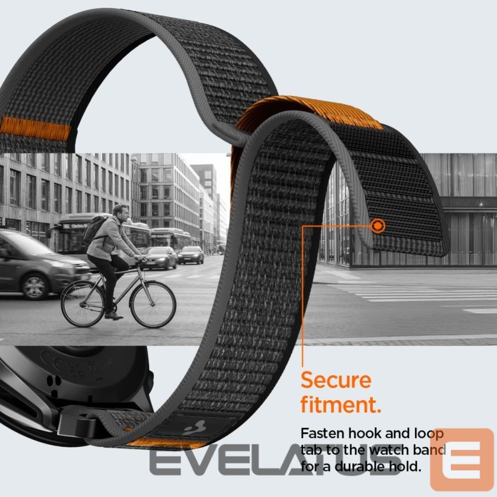 Другие товары Spigen Spigen Athlex Air Strap for Garmin QuickFit 22mm - Black and Orange