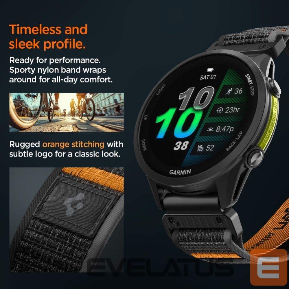 Другие товары Spigen Spigen Athlex Air Strap for Garmin QuickFit 22mm - Black and Orange