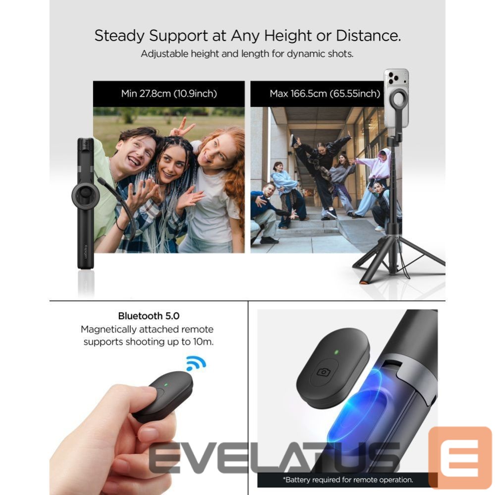 Другие товары Spigen Spigen S582W Bluetooth Selfie Stick - Black