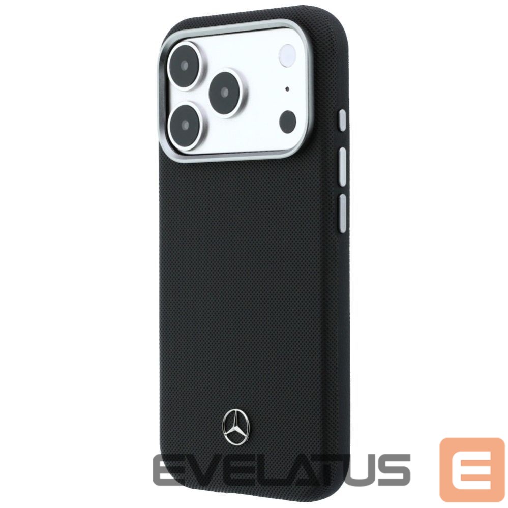 Другие товары Mercedes-Benz Mercedes Leather Semi Wrap Grill Pattern MagSafe Case for iPhone 17 Pro - Black