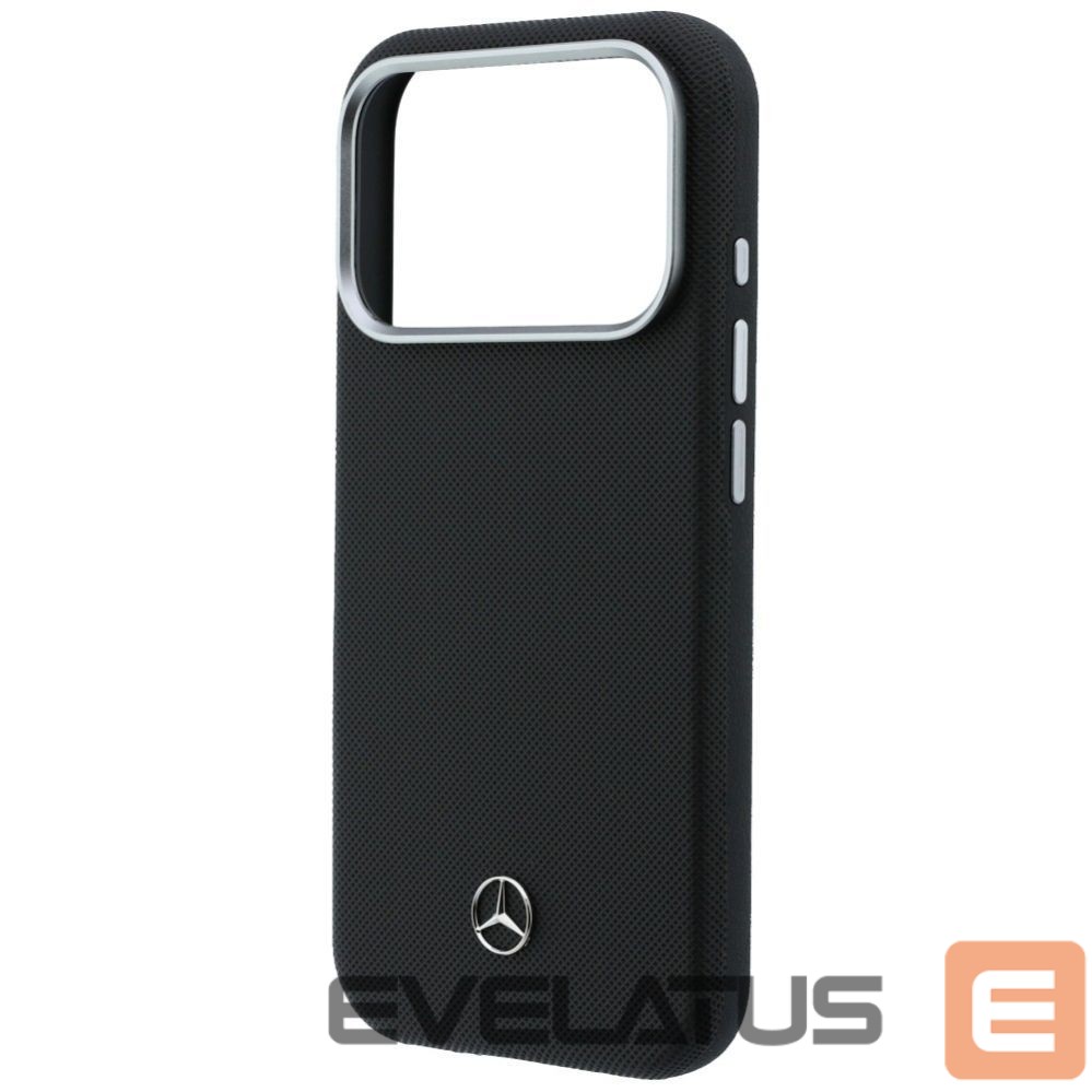 Другие товары Mercedes-Benz Mercedes Leather Semi Wrap Grill Pattern MagSafe Case for iPhone 17 Pro - Black
