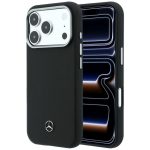 Другие товары Mercedes-Benz  Mercedes Leather Semi Wrap Wood Effect MagSafe Case for iPhone 17 Pro Max - Black 