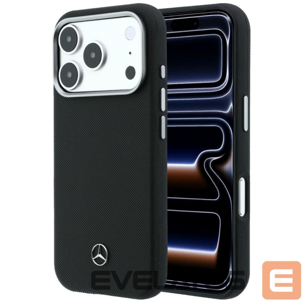 Другие товары Mercedes-Benz Mercedes Leather Semi Wrap Wood Effect MagSafe Case for iPhone 17 Pro Max - Black