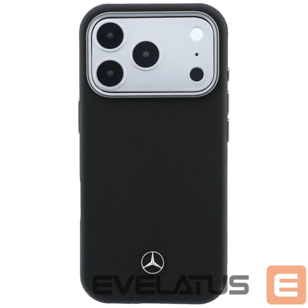 Другие товары Mercedes-Benz Mercedes Leather Semi Wrap Wood Effect MagSafe Case for iPhone 17 Pro Max - Black