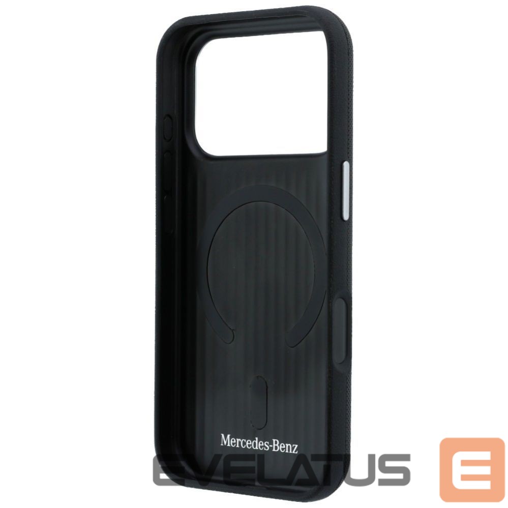Другие товары Mercedes-Benz Mercedes Leather Semi Wrap Wood Effect MagSafe Case for iPhone 17 Pro Max - Black