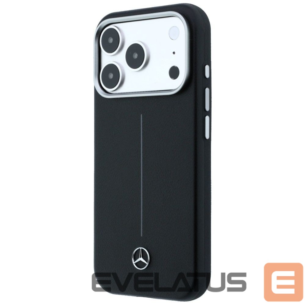 Другие товары Mercedes-Benz Mercedes Leather Semi Wrap Iconic Line MagSafe Case for iPhone 17 Pro - Black
