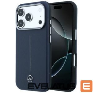 Другие товары Mercedes-Benz  Mercedes Leather Semi Wrap Iconic Line MagSafe Case for iPhone 17 Pro - Navy Blue 