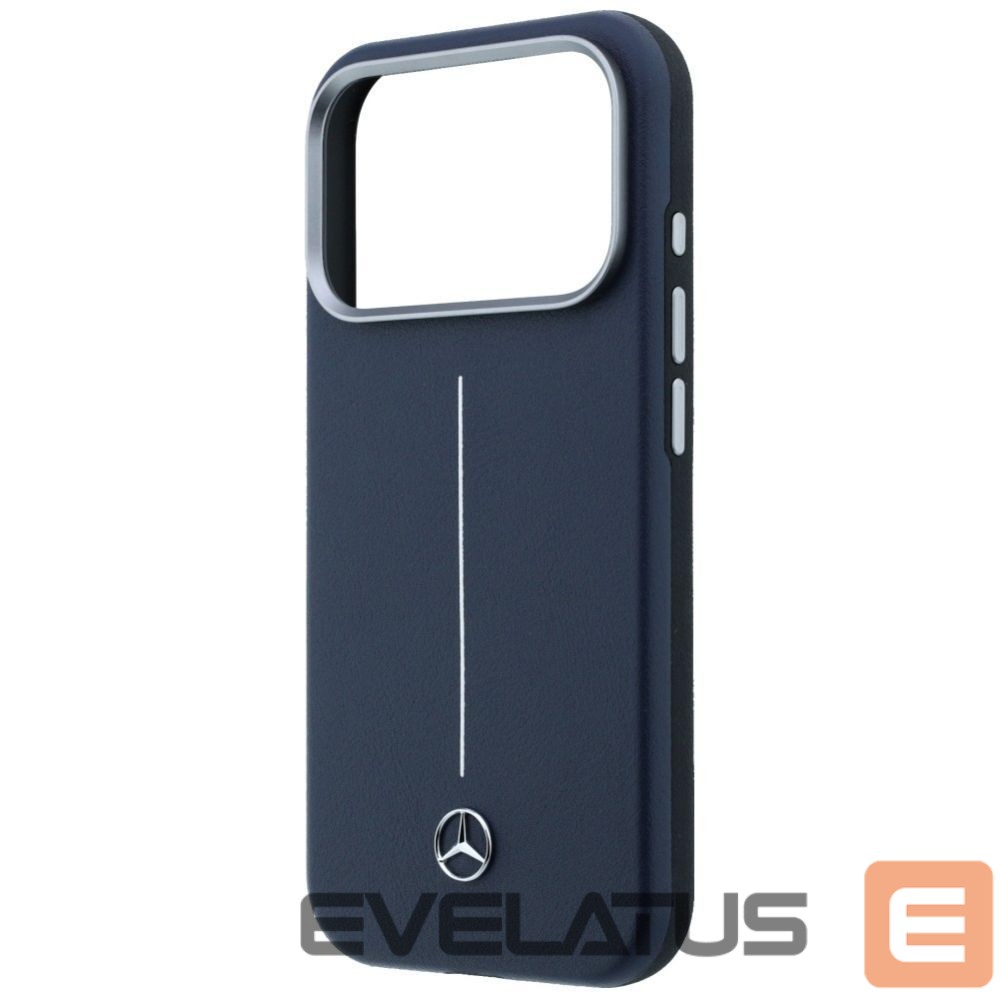 Другие товары Mercedes-Benz Mercedes Leather Semi Wrap Iconic Line MagSafe Case for iPhone 17 Pro - Navy Blue