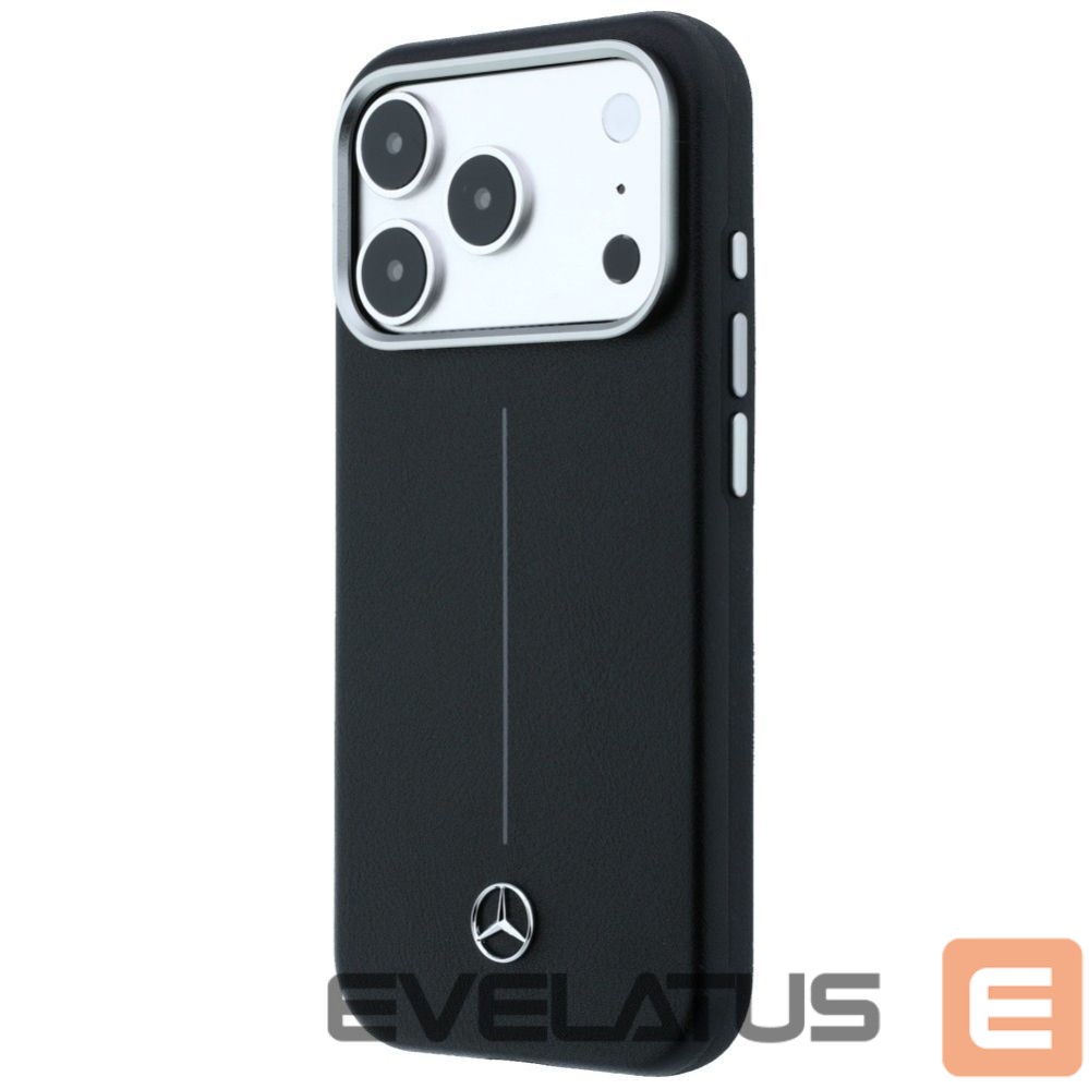 Другие товары Mercedes-Benz Mercedes Leather Semi Wrap Iconic Line MagSafe Case for iPhone 17 Pro Max - Black
