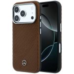 Другие товары Mercedes-Benz  Mercedes Leather Semi Wrap Wood Effect MagSafe case for iPhone 17 Pro - brown 